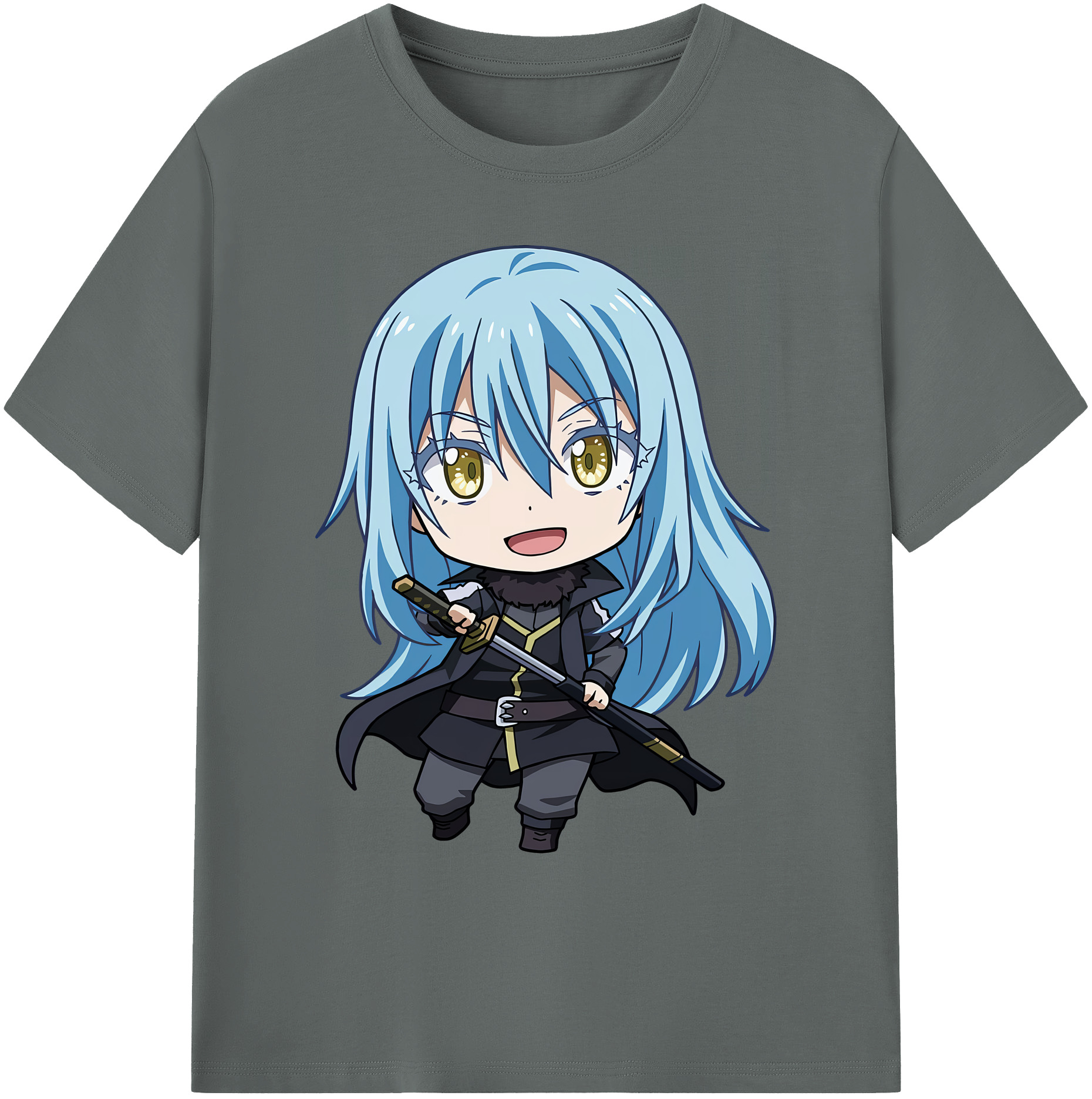 （画像用） 転スラ Regarding Reincarnated to Slime 綿100％ メンズ半袖Tシャツ｜肌触りやわらか＆通気性
